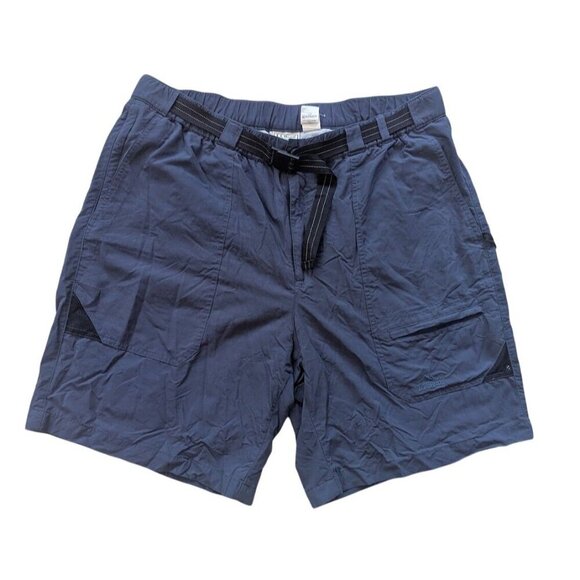 L.L. Bean Nylon Hiking Shorts Size L Blue Lined Swim Fishing - Picture 1 of 4